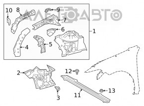 Распорка передних стоек Lexus ES250 ES300h ES350 19-26