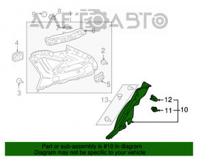 Накладка задней стойки нижняя левая Lexus RX300 RX330 RX350 RX400h 04-08 серая