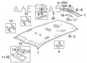 Ручка потолка задняя левая Honda CRV 17-22 серая