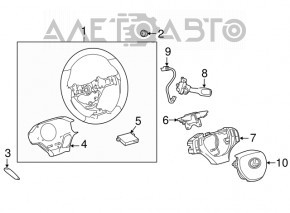 Кнопки управления на руле Lexus ES300h ES350 13-15 дорест