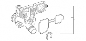 Carcasa termostat Mercedes W167 GLE 450 20-23 3.0h nou original