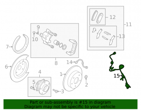 Senzor ABS spate stânga Mazda CX-7 06-12 FWD