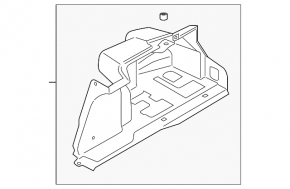 Обшивка арки правая Ford Mustang mk6 20-23 купе, серая