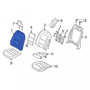 Водительское сидение Ford Escape MK4 20-20 без airbag, кожа беж
