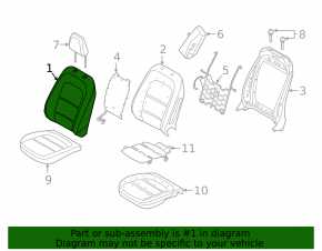 Водительское сидение Ford Escape MK4 20-20 без airbag, кожа беж
