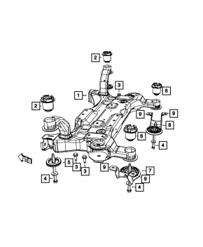 Подрамник передний Dodge Journey 11-