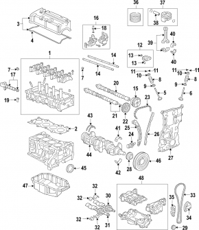 Коленвал Honda CRV 17-22 2.4 K24W К:55.00 Ш:47.98