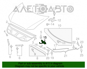 Замок капота Mitsubishi Outlander 14-21 без датчика