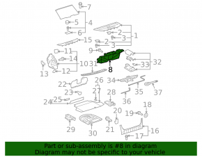 Обшивка багажника верхняя передняя Lexus ES350 07-12