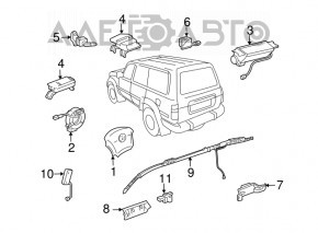 Шлейф руля Lexus RX300 98-03 без датчика поворота