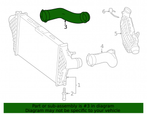 Патрубок интеркулера верхний Mercedes W166 ML 12-15 на двигатель 2.1d, 3.0d
