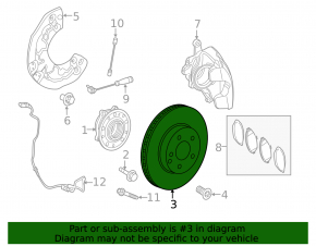 Disc de frână față stânga Mercedes E 53 21-23 AMG pachet, 360/36 mm