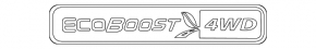 Эмблема надпись ECOBOOST двери багажника Ford Escape MK3 13-16