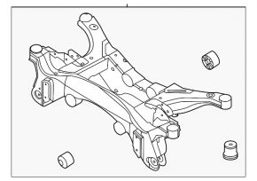 Подрамник задний Ford Escape MK4 20- FWD