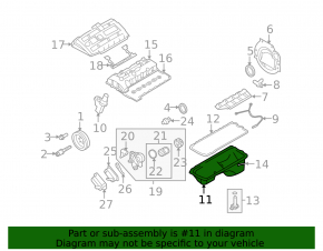 Поддон масляный BMW 1 E82 08-13 3.0T N52