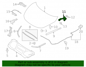 Петля капота правая Nissan Murano z52 15-24