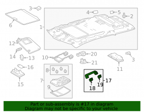 Ручка потолка задняя правая Lexus RX350 RX450h 16-22 серая