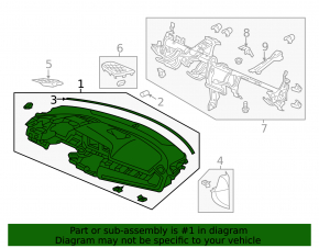 Торпедо передняя панель без AIRBAG Honda Civic X FC 16-21 черная