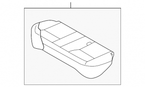 Задний ряд сидений 2 ряд Nissan Versa Note 13-19 ткань черн