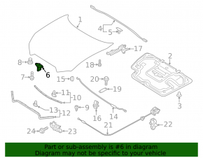 Скоба замка капота Mazda CX-9 16-23