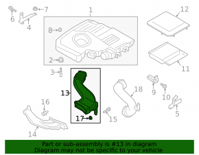 Conducta de aer pentru filtru Ford C-max MK2 13-18, prinderile sunt rupte
