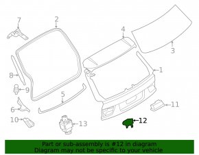 Скоба замка двери багажника BMW X5 F15 14-18 верхняя