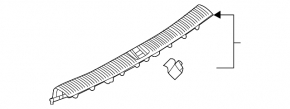 Накладка проема багажника Audi A5 F5 17-24 5D черн, с хромом
