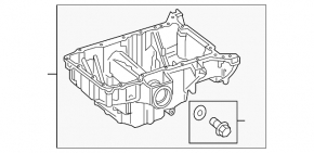 Baie ulei superioară pentru Mercedes Clasa C W205 300 19-21 motor 2.0T