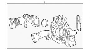 Помпа водяная Mercedes W166 GLE 16-17 2.1d