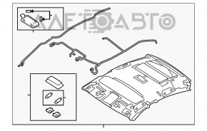 Обшивка потолка Mazda 6 14-17 серый без люка