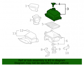 Корпус воздушного фильтра Toyota Camry v50 12-14 2.5 usa, сломано крепление