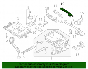 Кронштейн блока ECU компьютер двигателя Nissan Ariya 23-26 верхняя часть