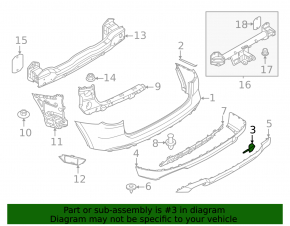 Заглушка буксировочного крюка заднего бампера BMW X3 G01 22-24