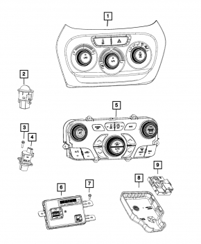 Modul AC și încălzitor Chrysler 200 15-17