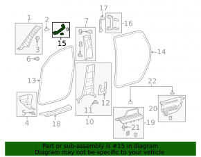 Ручка передняя стойки правая Toyota Sequoia 08-16 серая