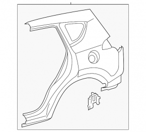 Aripa spate dreapta Toyota Rav4 13-18