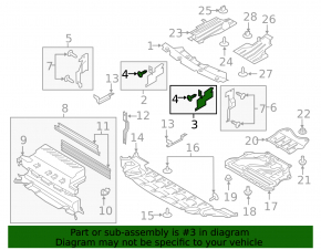 Deflector radiator stânga sus Ford Escape MK3 17-19