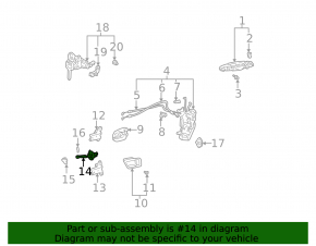 Ограничитель двери передней правой Lexus RX300 98-03