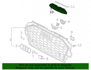 Каркас решетки радиатора grill Audi A4 B9 20-25 S-line