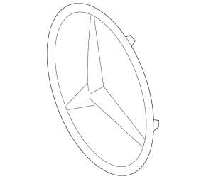 Эмблема решетки радиатора grill Mercedes W213 E 17-20 хром, AMG pkg
