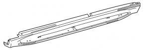 Prag dreapta Mercedes W167 GLE 350 450 20-24 structură, cu treaptă, cu iluminare din spate, zgârieturi, uzată