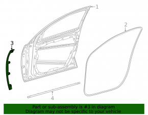 Уплотнитель двери боковой передний правый Mercedes W167 GLE 350 450 20-26 передний