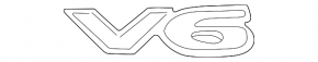 Emblema Mitsubishi Outlander 2007-2013 V6 pe portbagaj