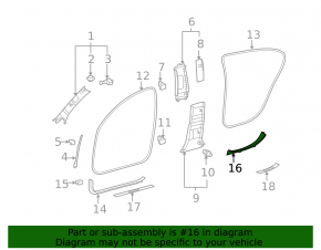 Накладка порога внутренняя задняя правая Lexus GS300 GS350 GS430 GS450h 06-07 серая