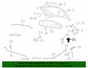 Suport pentru mânerul de deschidere a capotei VW Beetle 12-19