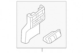 Decorație consola centrală spate Nissan Murano z52 19-24 negru cu deflector