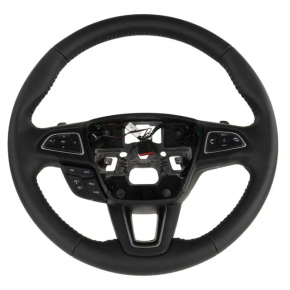 Руль голый Ford Escape MK3 17-19 рест, кожа, черный, без кнопок, потерт