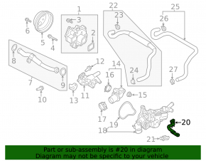 Suport carcasă termostat transmisie automată Mazda CX-5 18-25