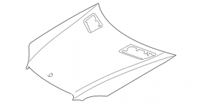 Капот голый Mercedes W164 ML белый