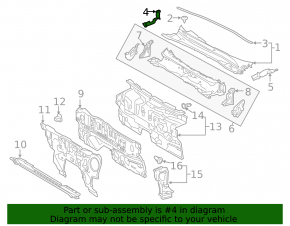Уплотнитель решетки дворников правый Toyota Camry v70 18-24